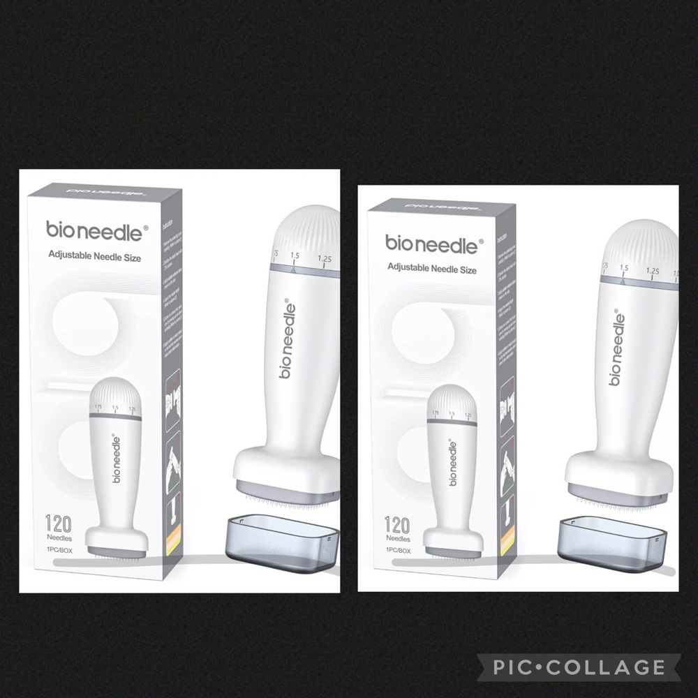 2 PACK-Factory sealed Bioneedle DermaStamp-adjustable needles for Skin/Hair
